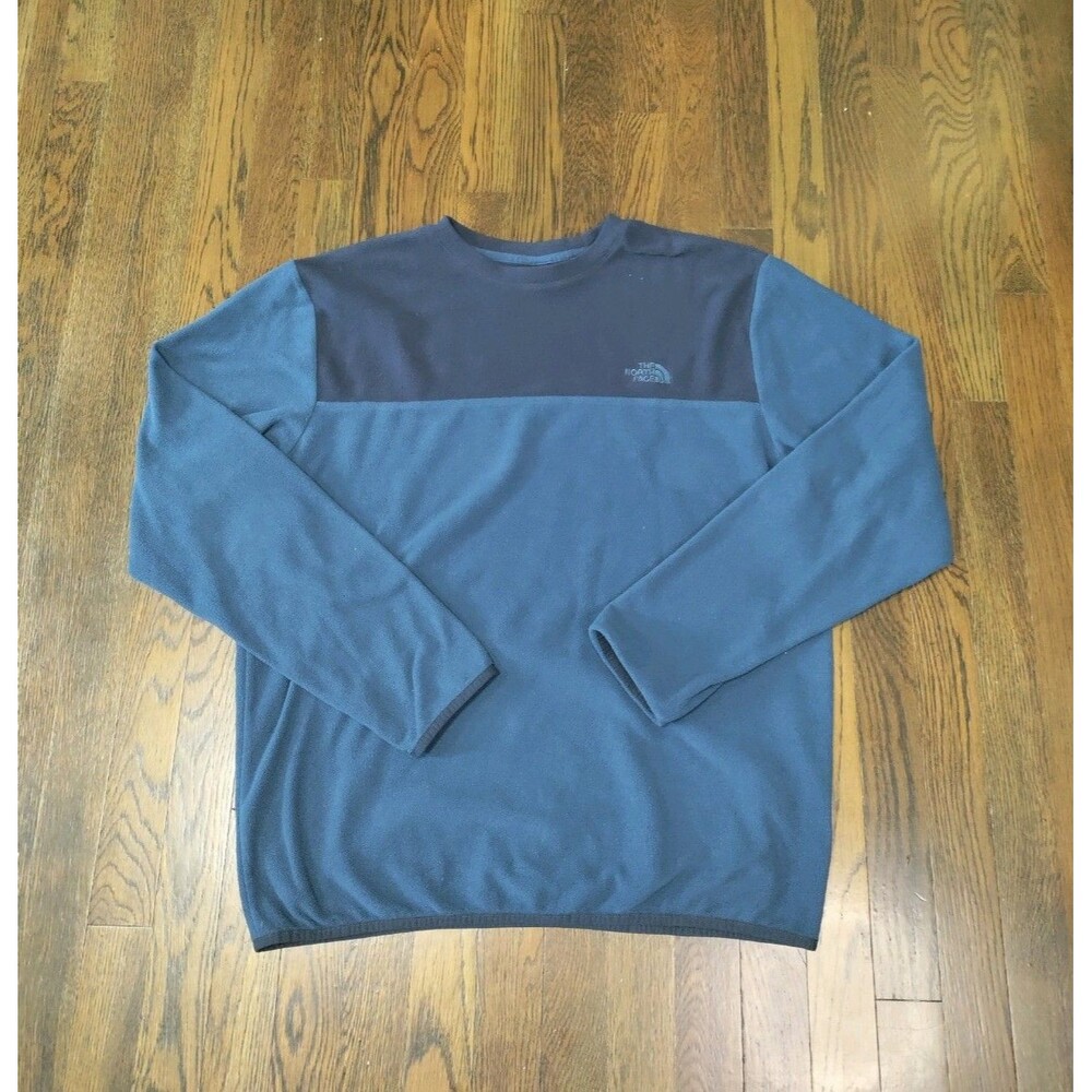 The North Face Fleece Pullover Men's Large Navy and Blue Warm Comfy Casual